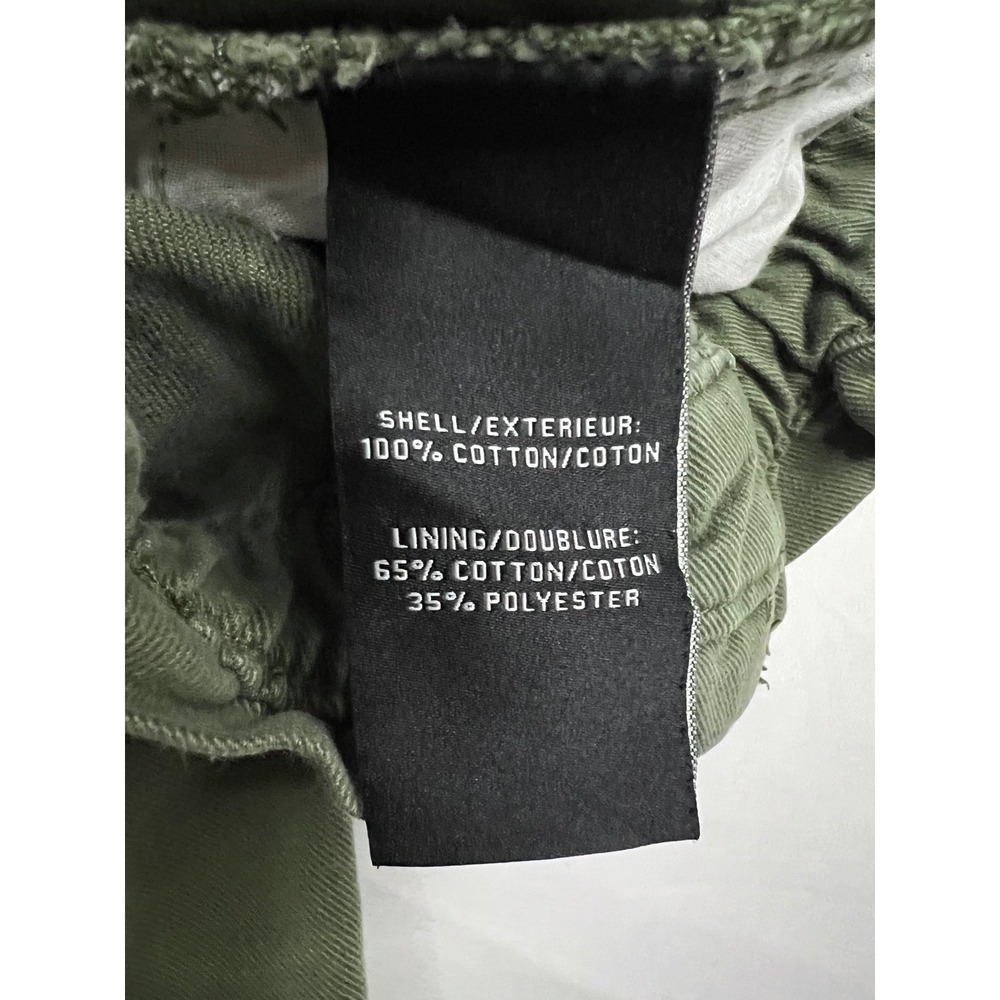 7 For All Mankind Womens Olive Green Paperbag Waist Cotton Twill Pants 31 81034 - Picture 4 of 8